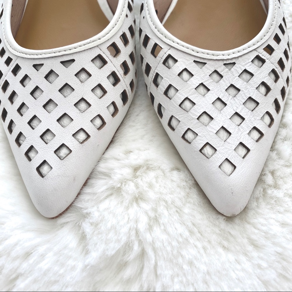 JAGGAR The Label Cage White Leather Heels - Picture 8 of 13